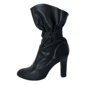 [JILLSTUART]★HALF BOOTS Jill Stuart Black Cap Toe High Heel Booties sz 6